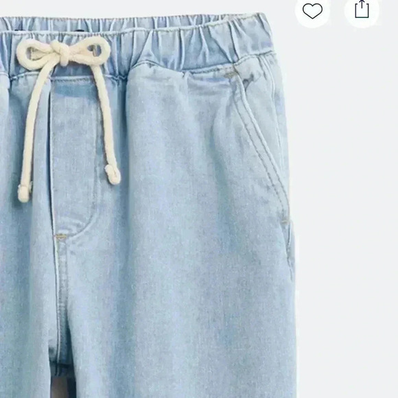 BBJ Los Angeles Hayley drawstring blue jean joggers size medium. - Picture 3 of 11